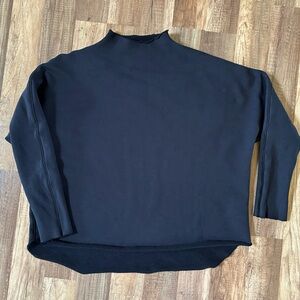 FRANK & EILEEN Anna Caplet Sweatshirt - Womens LARGE - 100% Cotton - raw edges!